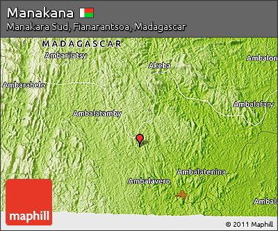 Physical 3D Map of Manakana