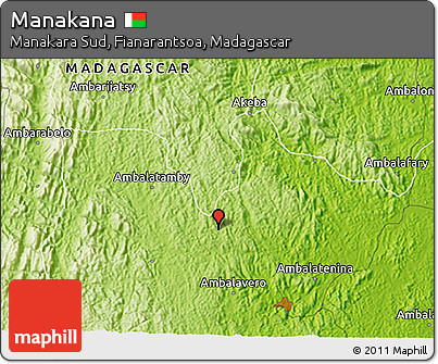 Physical 3D Map of Manakana
