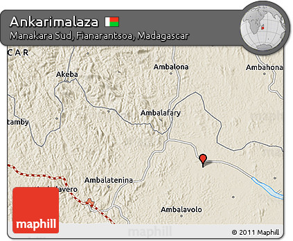 Shaded Relief 3D Map of Ankarimalaza