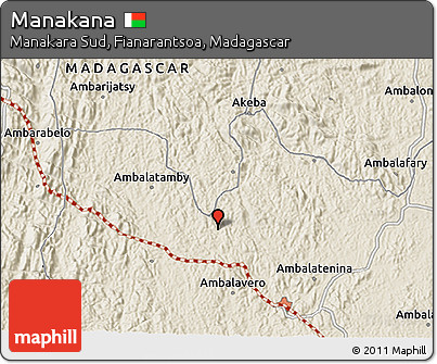 Shaded Relief 3D Map of Manakana