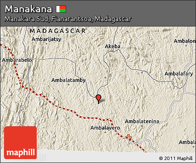 Shaded Relief 3D Map of Manakana