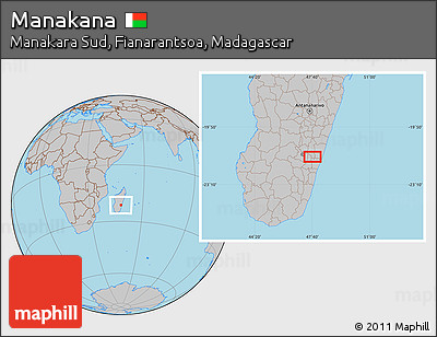 Gray Location Map of Manakana