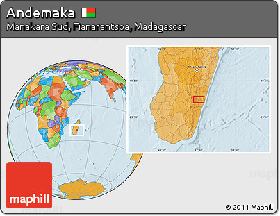 Political Location Map of Andemaka