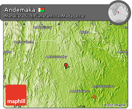 Physical Map of Andemaka