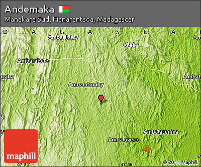 Physical Map of Andemaka