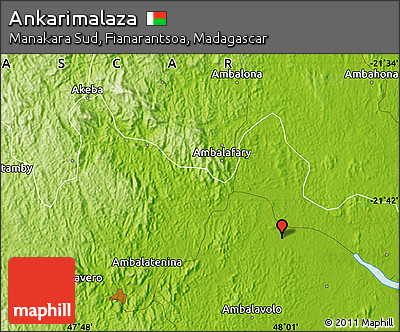 Physical Map of Ankarimalaza