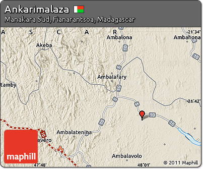 Shaded Relief Map of Ankarimalaza