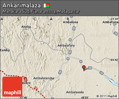 Shaded Relief Map of Ankarimalaza
