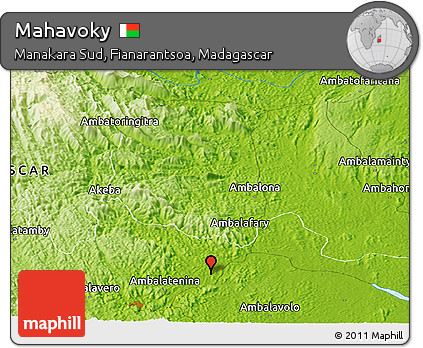 Physical Panoramic Map of Mahavoky