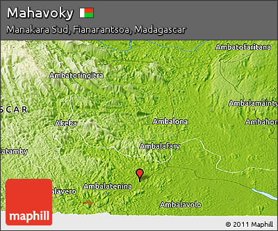 Physical Panoramic Map of Mahavoky