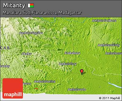 Physical Panoramic Map of Mitanty