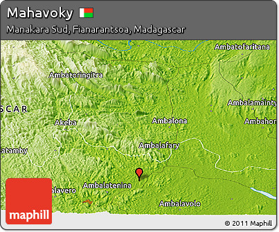 Physical Panoramic Map of Mahavoky