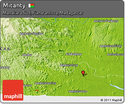 Physical Panoramic Map of Mitanty