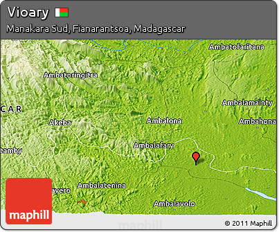 Physical Panoramic Map of Vioary