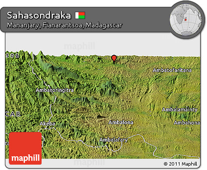 Satellite Panoramic Map of Sahasondraka
