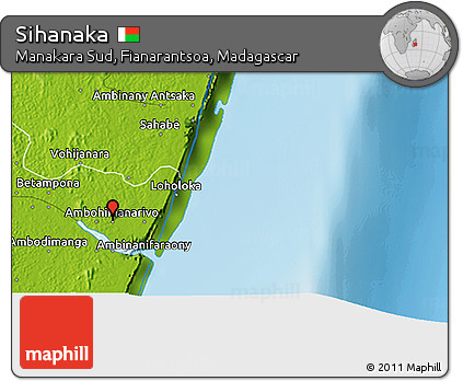 Physical 3D Map of Sihanaka