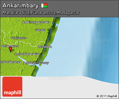 Physical 3D Map of Ankarimbary