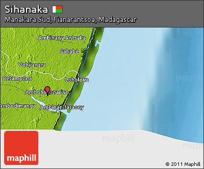 Physical 3D Map of Sihanaka