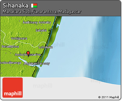 Physical 3D Map of Sihanaka