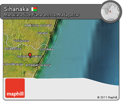Satellite 3D Map of Sihanaka