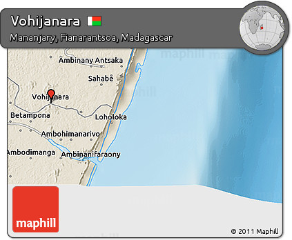 Shaded Relief 3D Map of Vohijanara