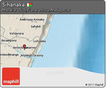 Shaded Relief 3D Map of Sihanaka
