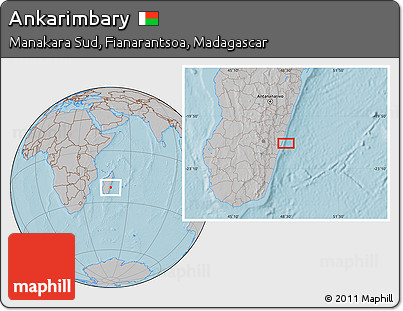 Gray Location Map of Ankarimbary, hill shading