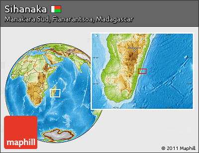 Physical Location Map of Sihanaka