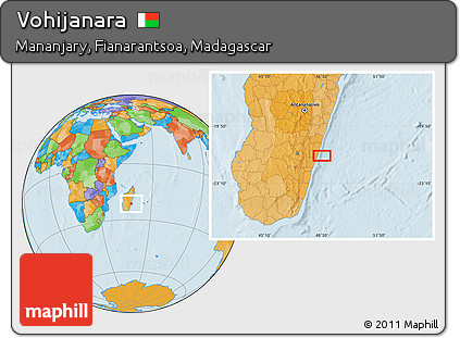 Political Location Map of Vohijanara