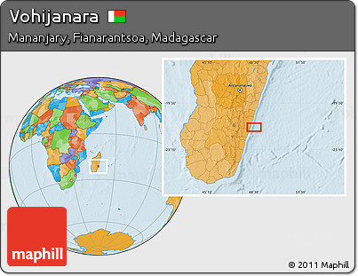 Political Location Map of Vohijanara