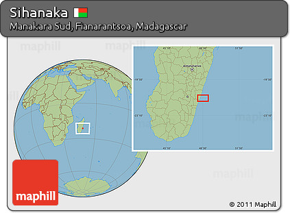 Savanna Style Location Map of Sihanaka