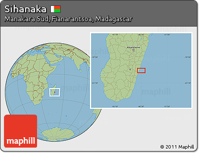 Savanna Style Location Map of Sihanaka