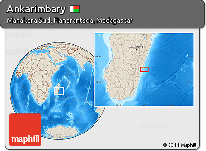 Shaded Relief Location Map of Ankarimbary