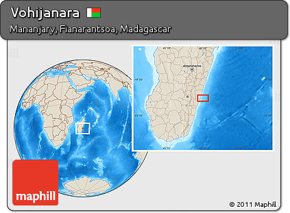 Shaded Relief Location Map of Vohijanara