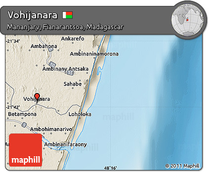 Shaded Relief Map of Vohijanara