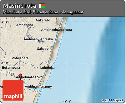 Shaded Relief Map of Masindrota