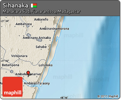 Shaded Relief Map of Sihanaka