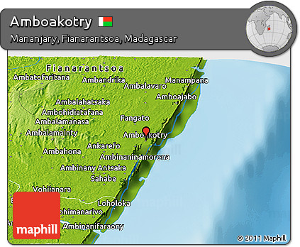 Physical Panoramic Map of Amboakotry
