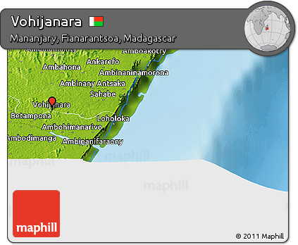 Physical Panoramic Map of Vohijanara