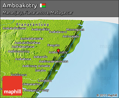 Physical Panoramic Map of Amboakotry