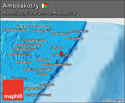 Political Panoramic Map of Amboakotry