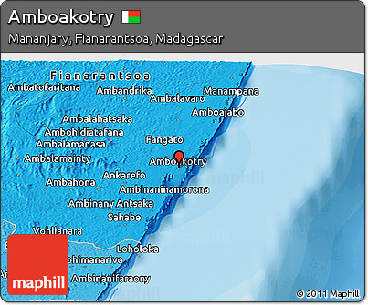 Political Panoramic Map of Amboakotry