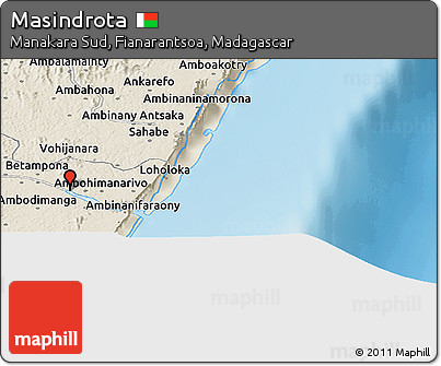 Shaded Relief Panoramic Map of Masindrota
