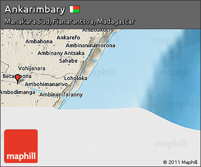 Shaded Relief Panoramic Map of Ankarimbary