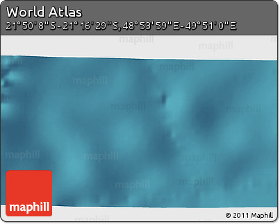 Satellite 3D Map of the Area around 21° 33' 19" S, 49° 22' 30" E