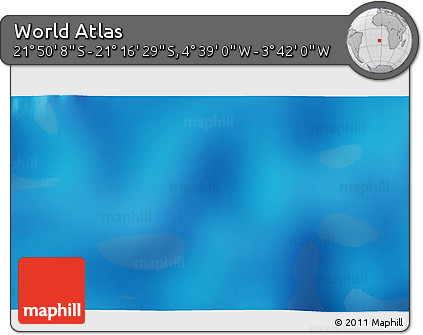 Shaded Relief 3D Map of the Area around 21° 33' 19" S, 4° 10' 30" W