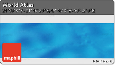 Physical Panoramic Map of the Area around 21° 33' 19" S, 50° 13' 30" E