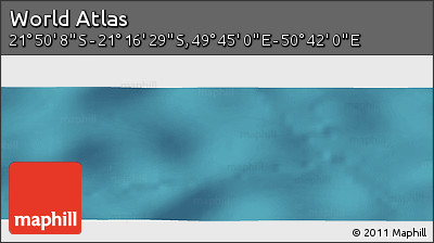 Satellite Panoramic Map of the Area around 21° 33' 19" S, 50° 13' 30" E