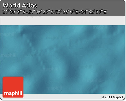 Satellite 3D Map of the Area around 21° 33' 19" S, 51° 4' 30" E