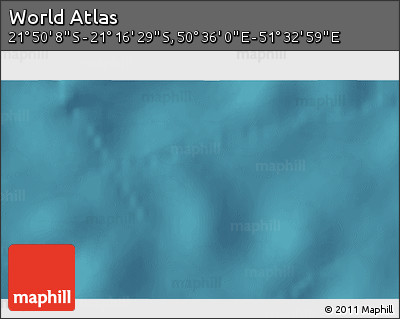 Satellite 3D Map of the Area around 21° 33' 19" S, 51° 4' 30" E